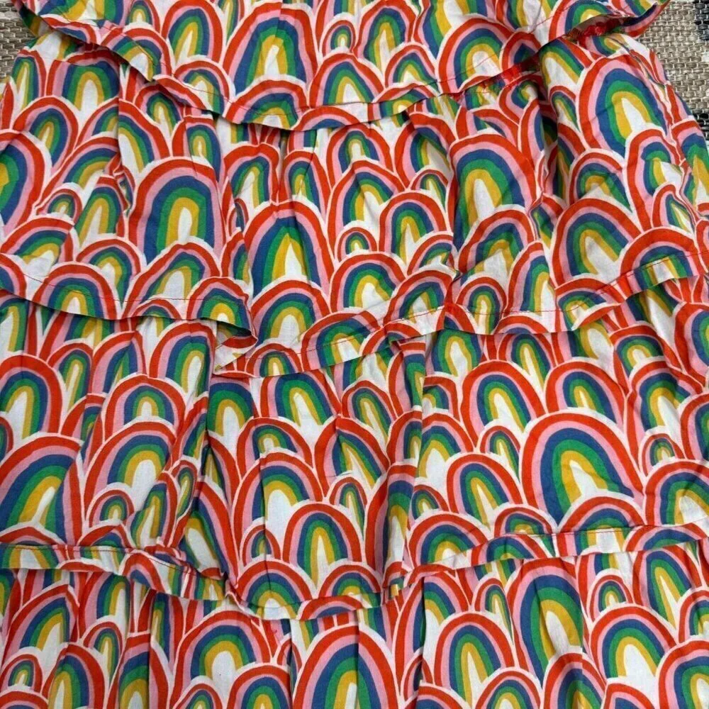 Tucker + Tate Girl Tiered Dress Cotton Sleeveless Playful Rainbow Summer Multi 7